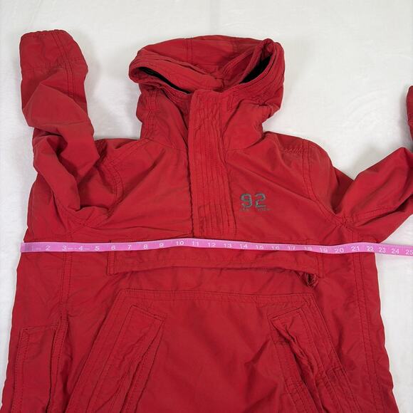 Y2K Abercrombie & Fitch Mens Small Red Pullover Hopkins Trail Jacket Charity - Picture 6 of 14